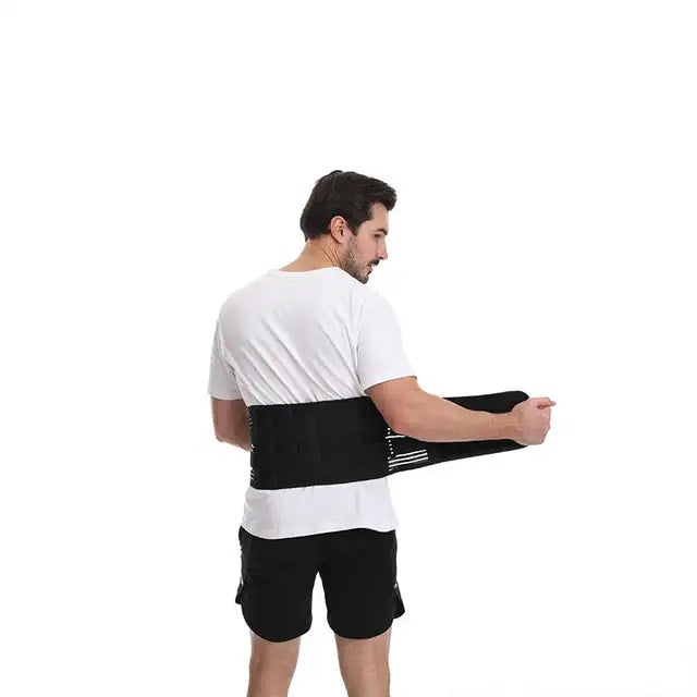 Ceinture lombaire réglable à double traction pour soulager la douleur lombaire