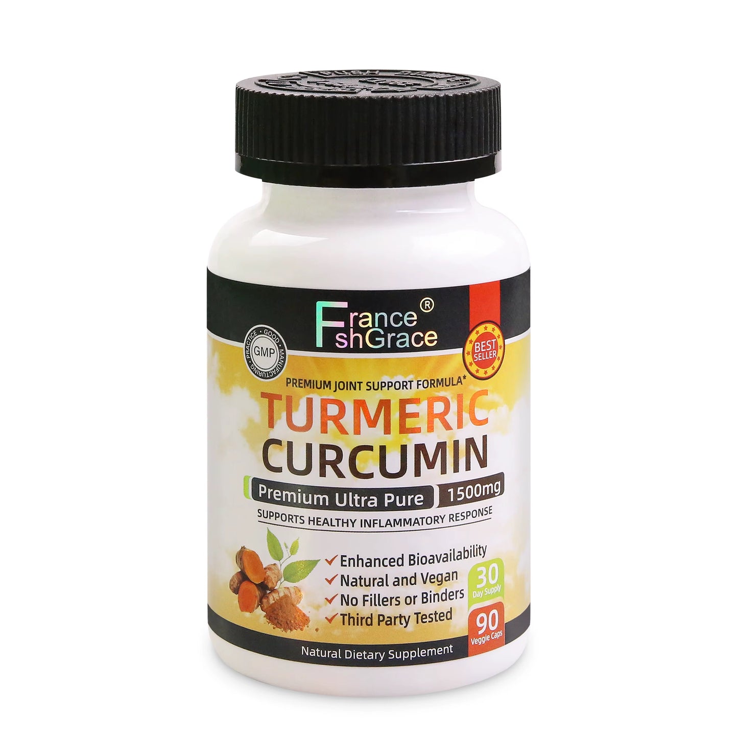 Capsules de Curcuma (Turmeric Curcumin) – Antioxydant & Bien-être Articulaire