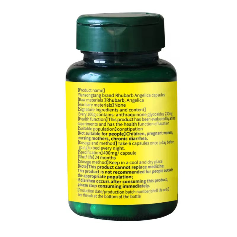 Capsules de Rhubarbe & Angélique – Détox Naturelle du Colon & Santé Digestive
