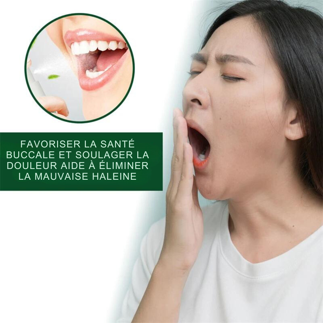 Spray Rafraîchisseur d'Haleine et Soulagement des Maux de Dents