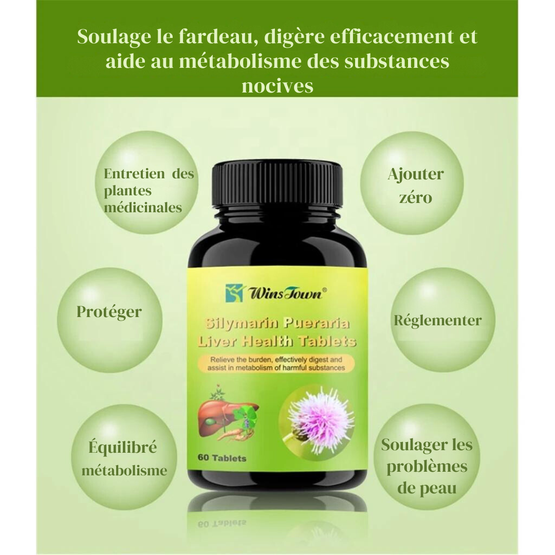Pilules Silymarin Pueraria pour la Santé du Foie à Base de Plantes