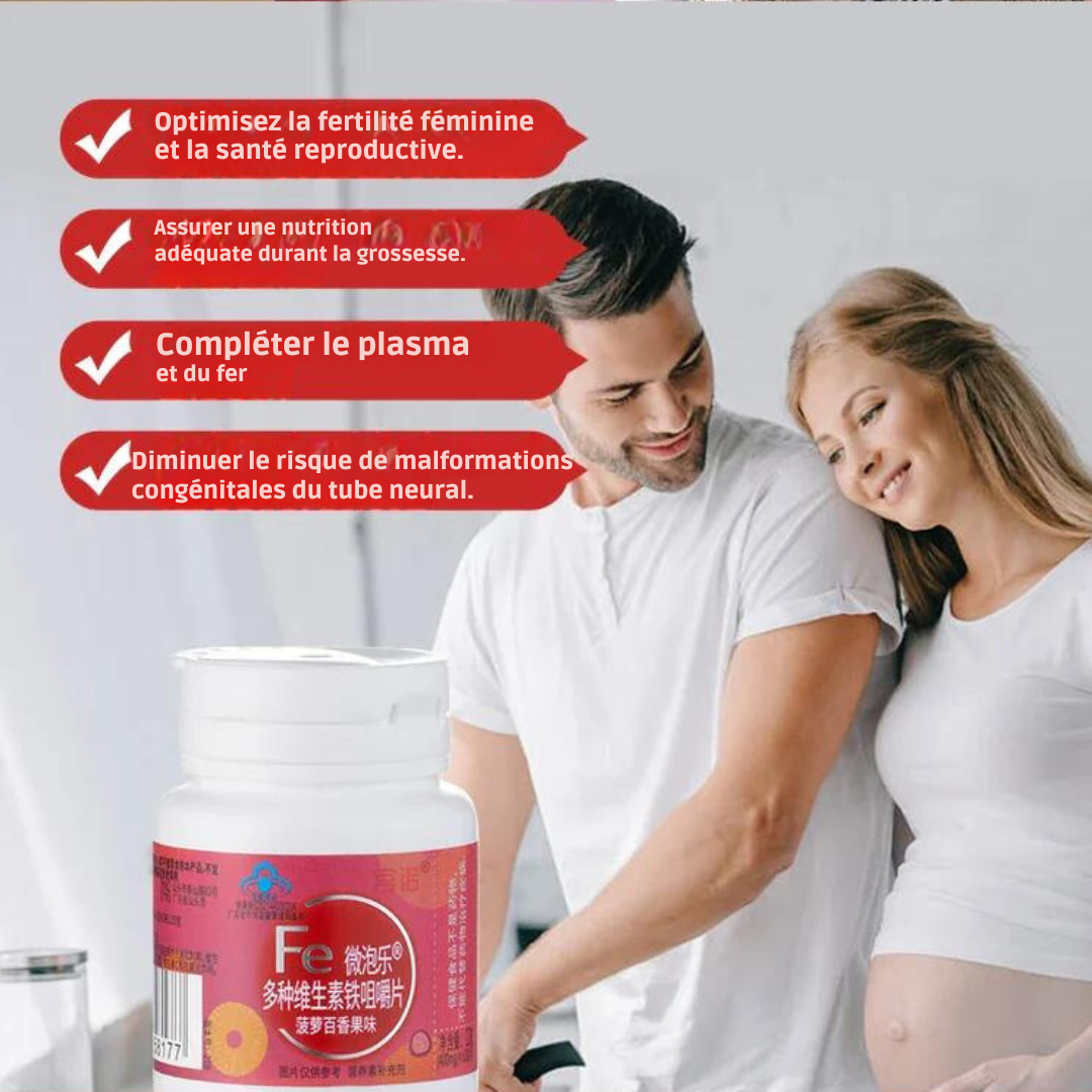 Complément Alimentaire : Multivitaminés en fer contre anémie