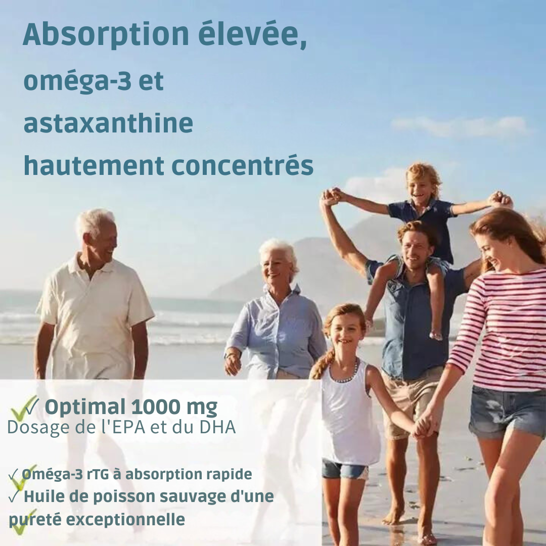 Complément alimentaire : Capsules d'huile de poisson des mers profondes pour cœur