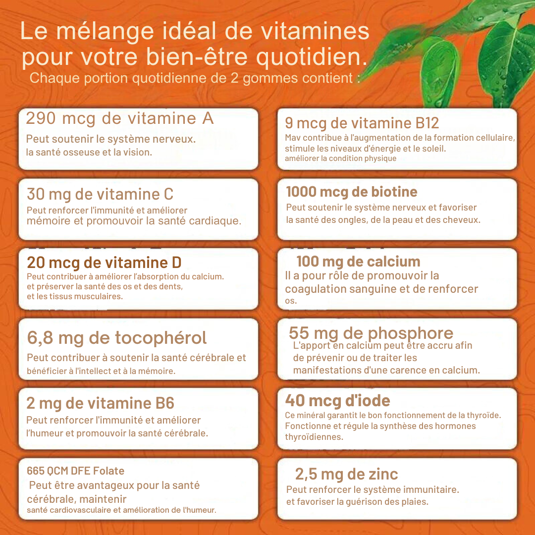 Complément Alimentaire : Gummies Multi-vitamines
