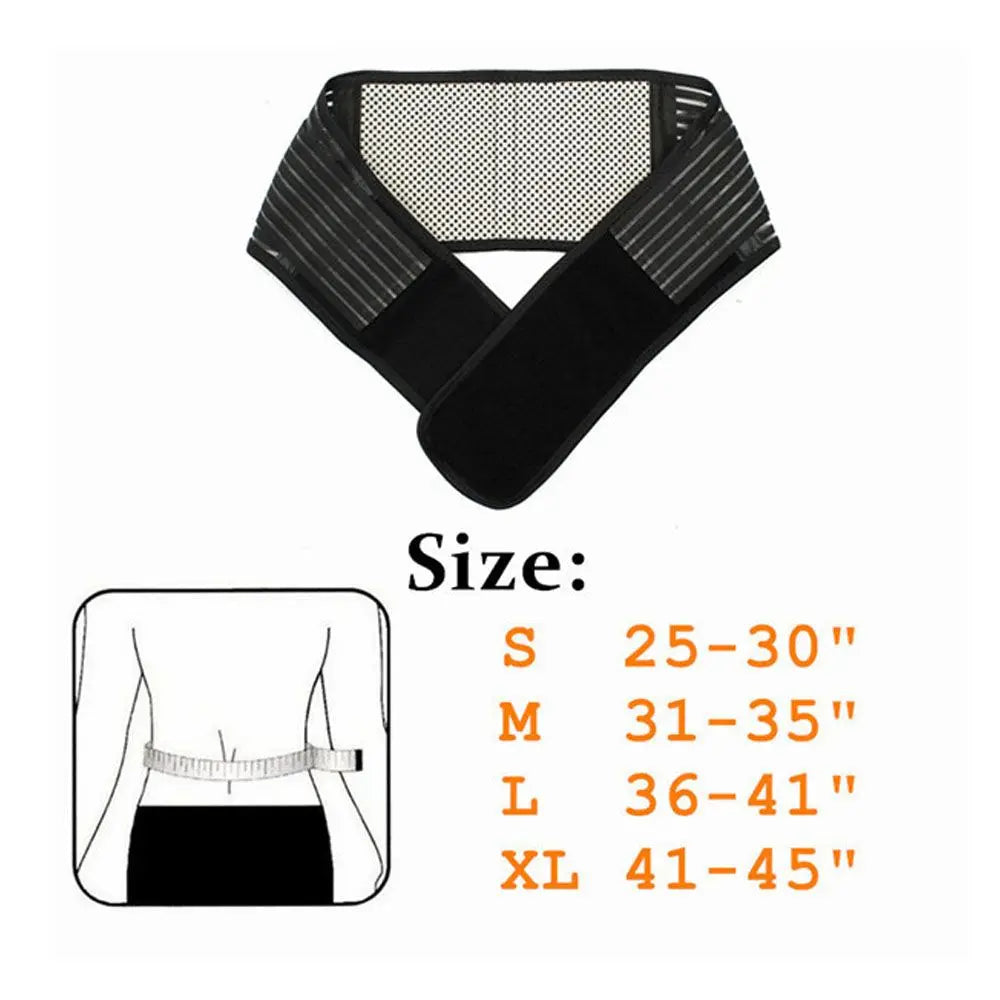 Ceinture de soutien dorsal auto-chauffante réglable à thérapie magnétique