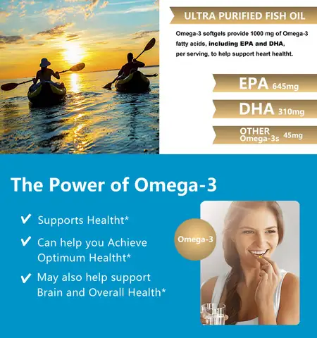 Omega-3 Capsules – Soutenez votre cœur et votre bien-être mental