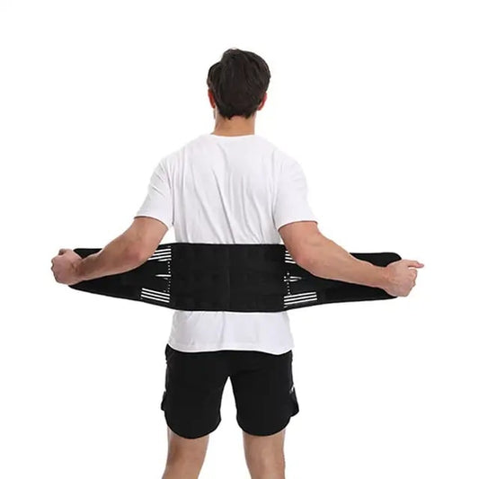 Ceinture lombaire réglable à double traction pour soulager la douleur lombaire