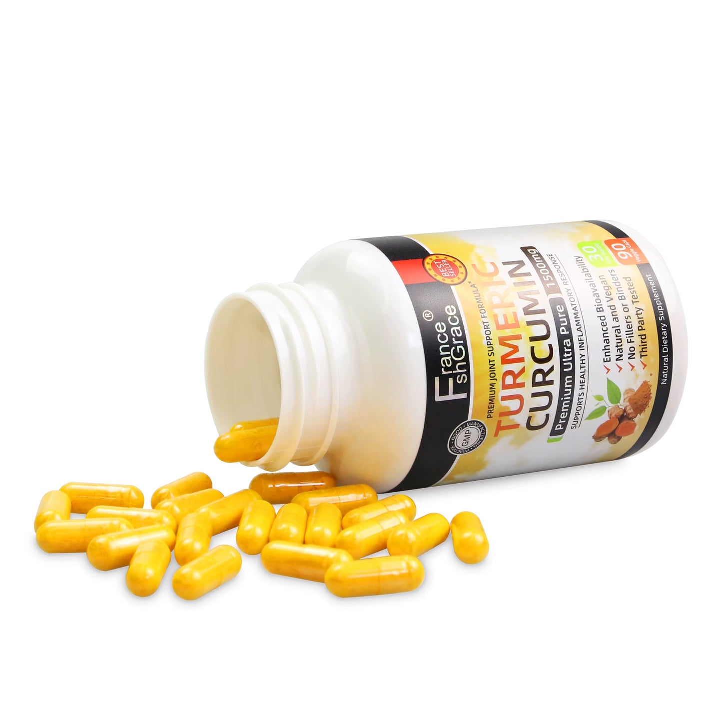 Capsules de Curcuma (Turmeric Curcumin) – Antioxydant & Bien-être Articulaire