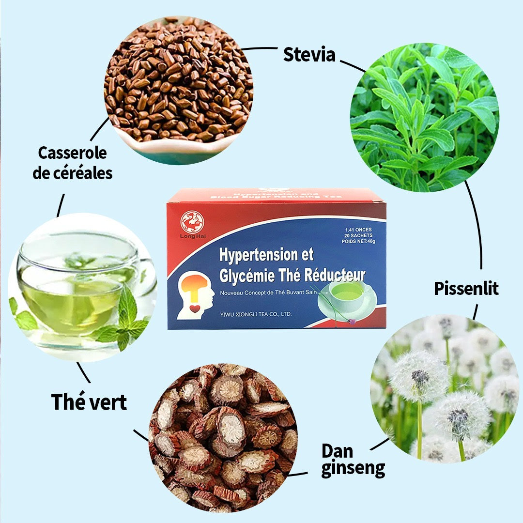 Tisane Chinoise : Thé d'équilibre de sucre dans le sang aux herbes biologiques naturelles