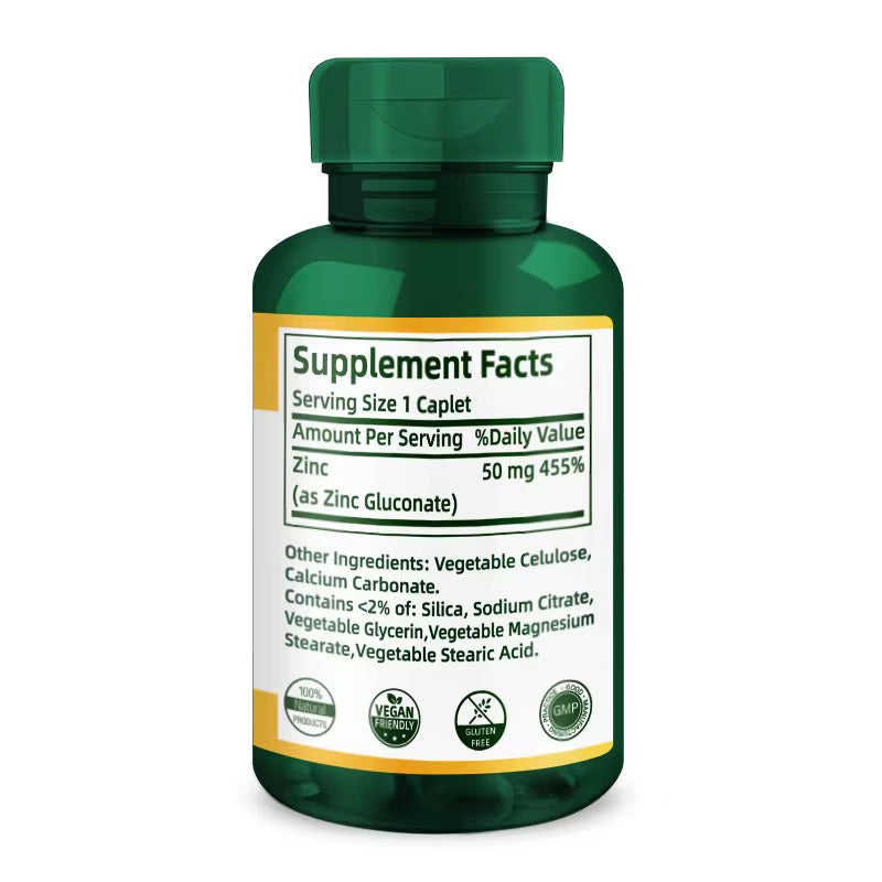 Capsules de Zinc 50 mg – Soutien Immunitaire & Vitalité