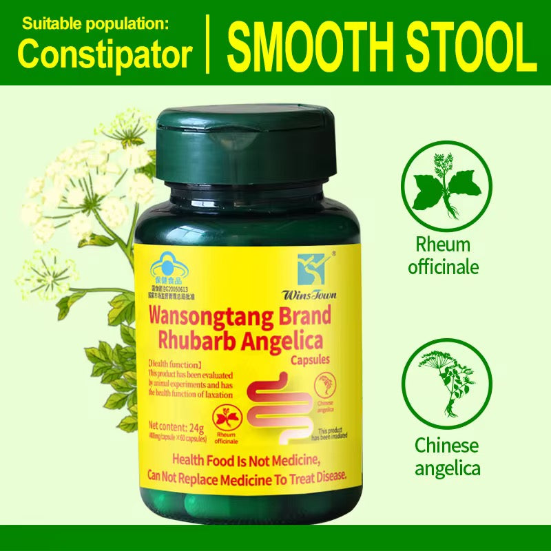 Capsules de Rhubarbe & Angélique – Détox Naturelle du Colon & Santé Digestive
