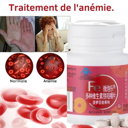 Complément Alimentaire : Multivitaminés en fer contre anémie