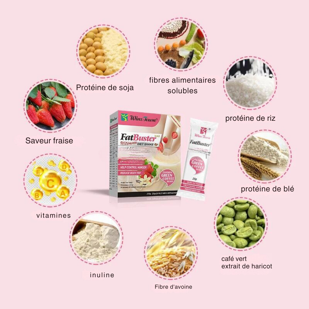 Winstown Fat Buster - Shake Minceur pour Substitut de Repas