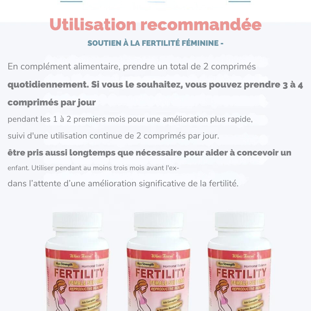 Pilules Winstown pour l'Utérus - Booster de Fertilité Féminine