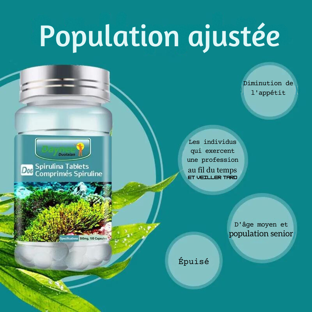 Complément Alimentaire : Suppléments de phycocyanine antioxydant et détoxification