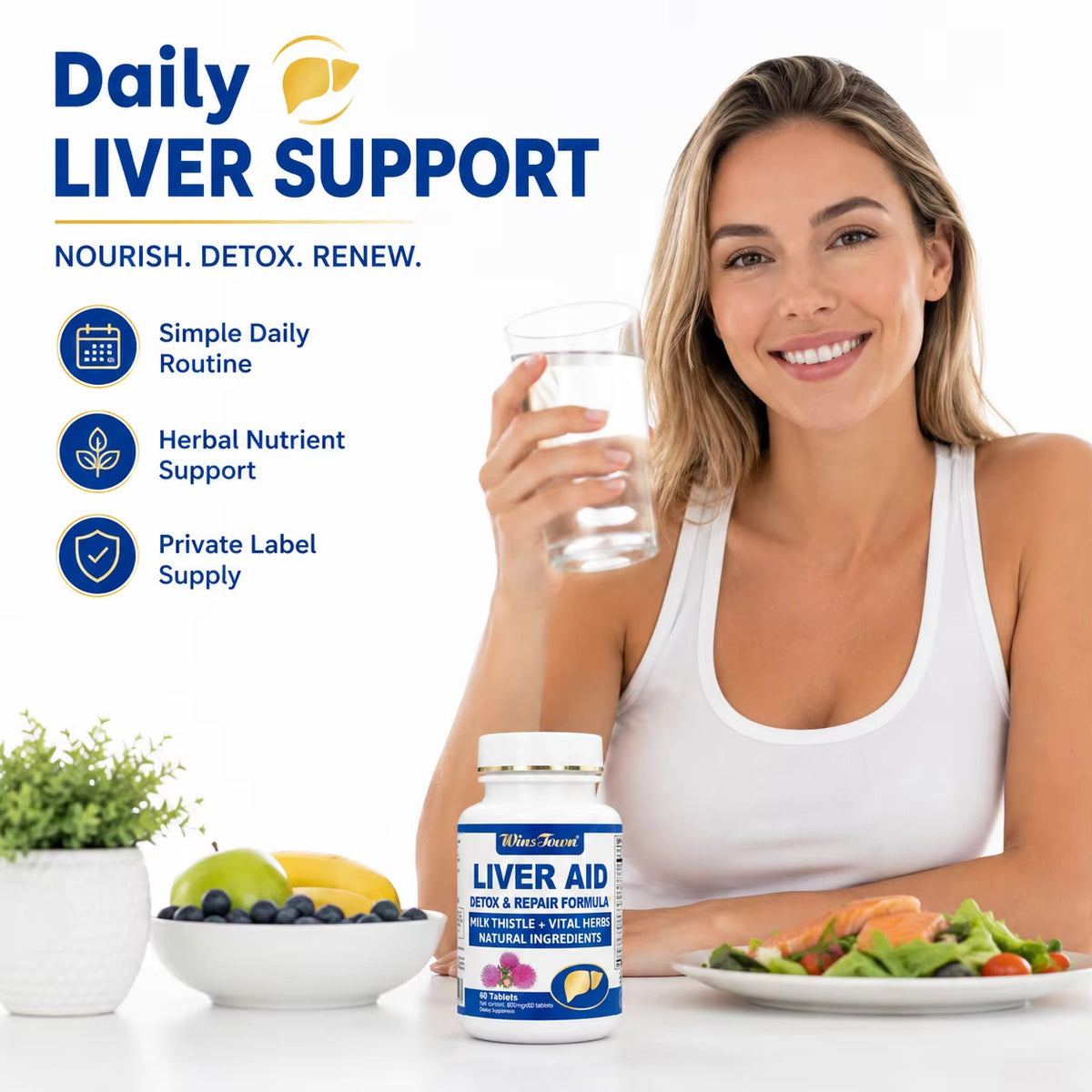 Liver Aid Détox – Chardon-Marie & Curcuma | Revitalisation & Protection du Foie | 60 Comprimés