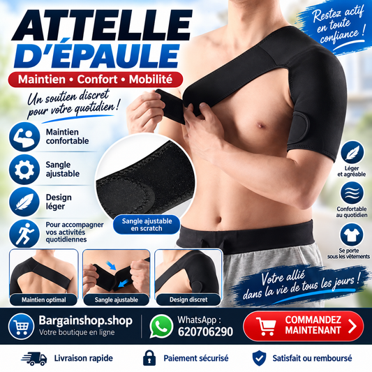 Attelle d'Épaule Ajustable à Compression – Soutien, Stabilité & Soulagement