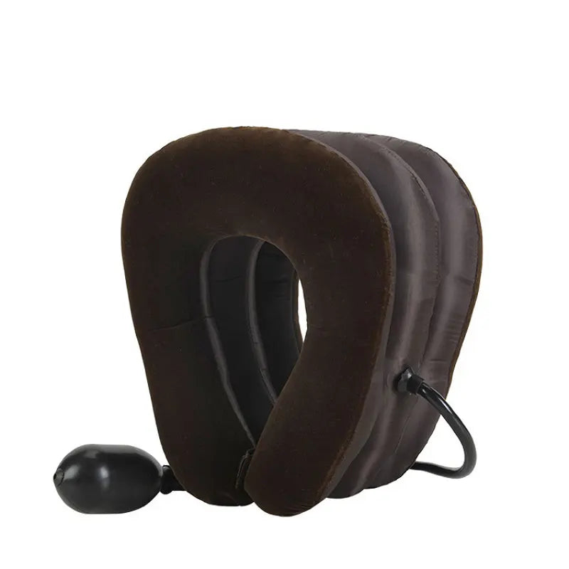 Dispositif de traction cervicale, colonne cervicale gonflable portable