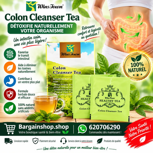 Thé aux Herbes Winstown Santé Détox Nettoyage du Côlon, Ventre Plat