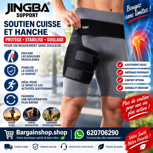 Attelle de Hanche et de l’Aine Ajustable à Compression – Soutien et Soulagement Articulaire