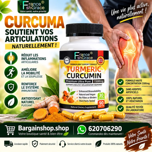 Capsules de Curcuma (Turmeric Curcumin) – Antioxydant & Bien-être Articulaire